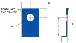 tab lock washer drawing