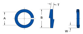 helical lock washer drawing