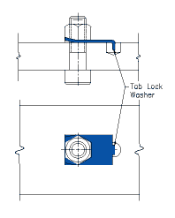 tab lock washer drawing