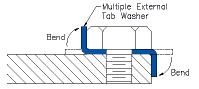 multiple external tab washer drawing