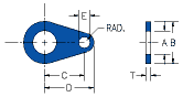 flat retaining washer drawing