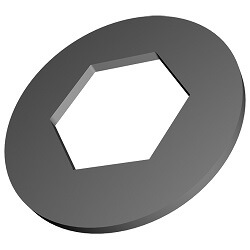 hexagonal hole washer